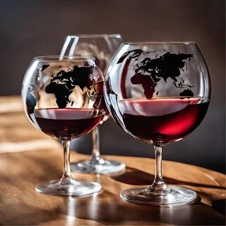 Billede af tre glas med vin